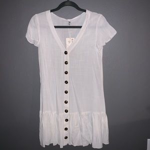 White loose swing dress